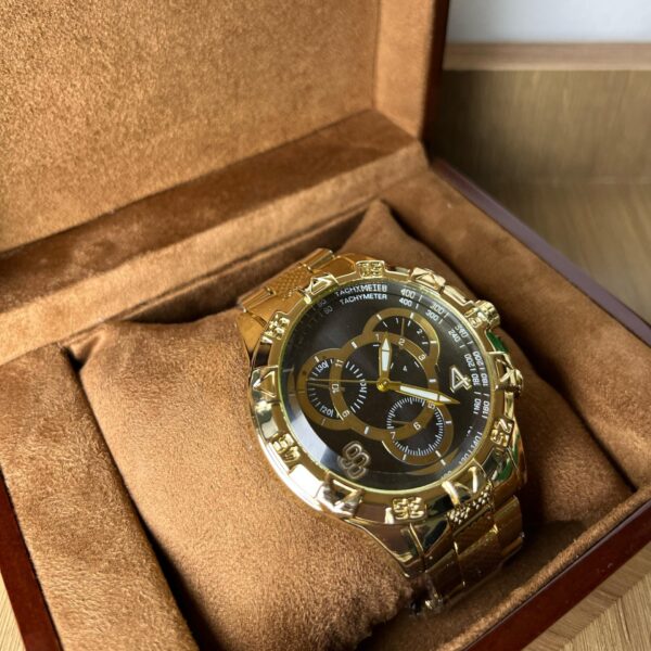 Relógio De Aço Dourado Original Masculino Aço Inoxidável - Imagem 3