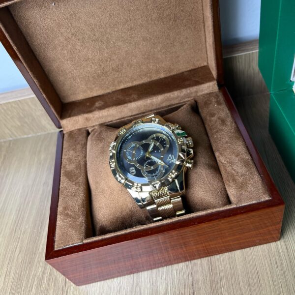 Relógio De Aço Dourado Original Masculino Aço Inoxidável - Imagem 5