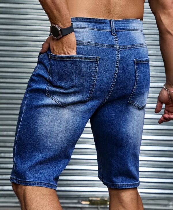 Bermuda Jeans Lisa Escura Estilo Premium Moda Verão - Imagem 3