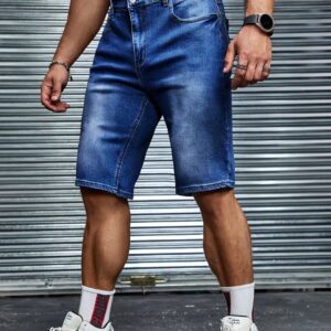 Bermuda Jeans Lisa Escura Estilo Premium Moda Verão