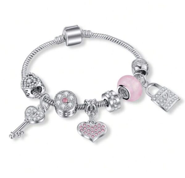 Pulseira Prata Feminina Com Berloques - Imagem 6
