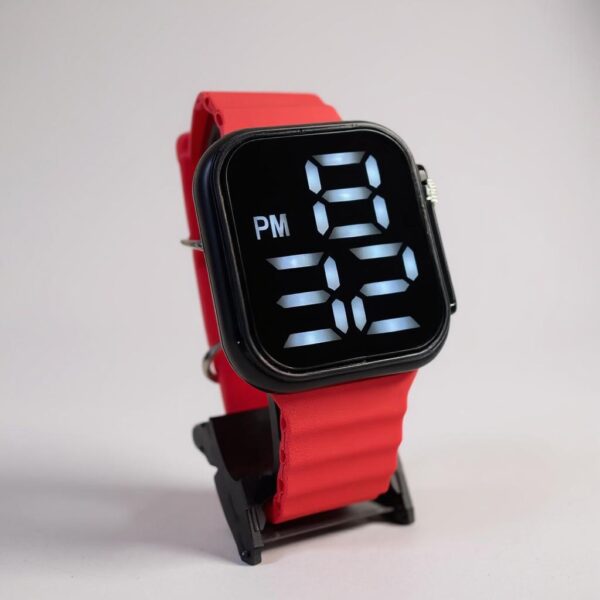 Relógio Digital Premium Vermelho Prova D'Água - Imagem 4